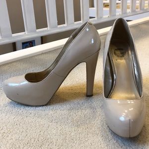 Nude Patent Leather Pumps/Heels